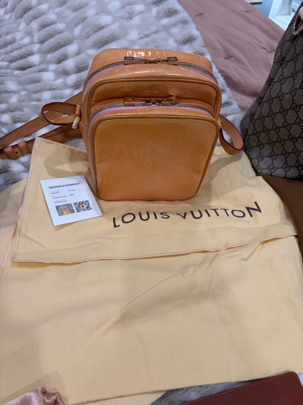 Louis Vuitton Vernis Wooster Double Zip Crossbody Bag Rare Vintage
